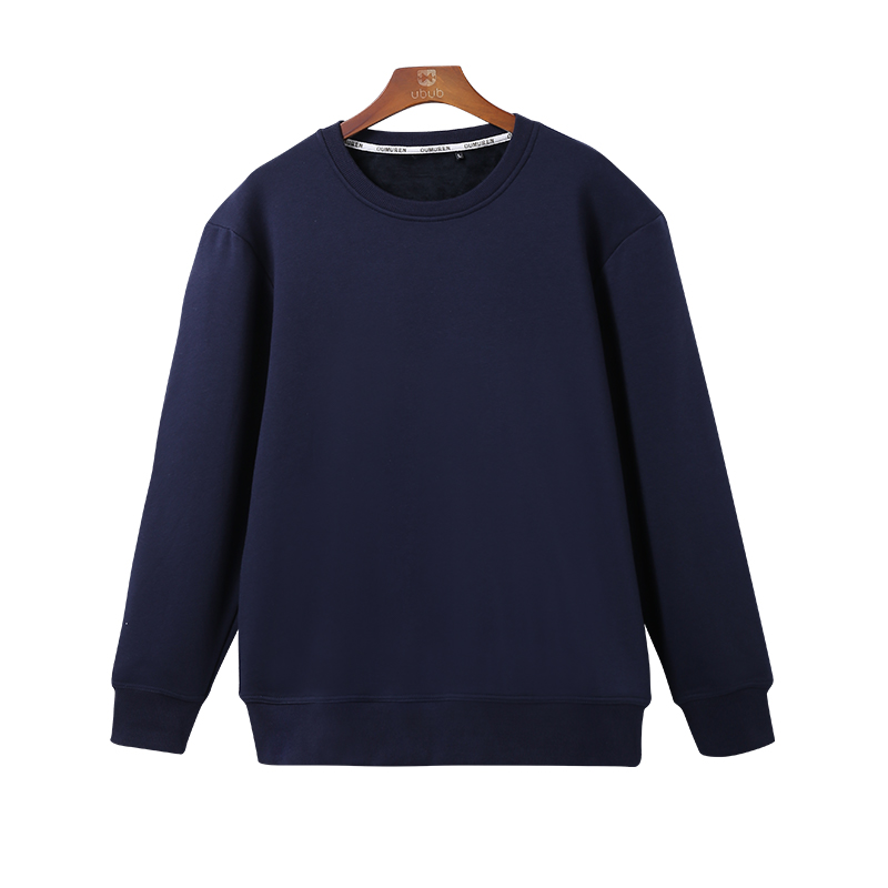 Silver fox velvet round neck hoodie